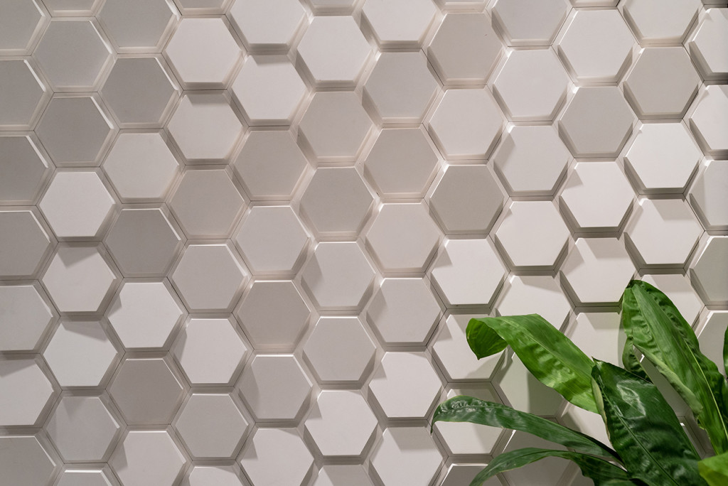 Linha polygon revestimento hexagonal